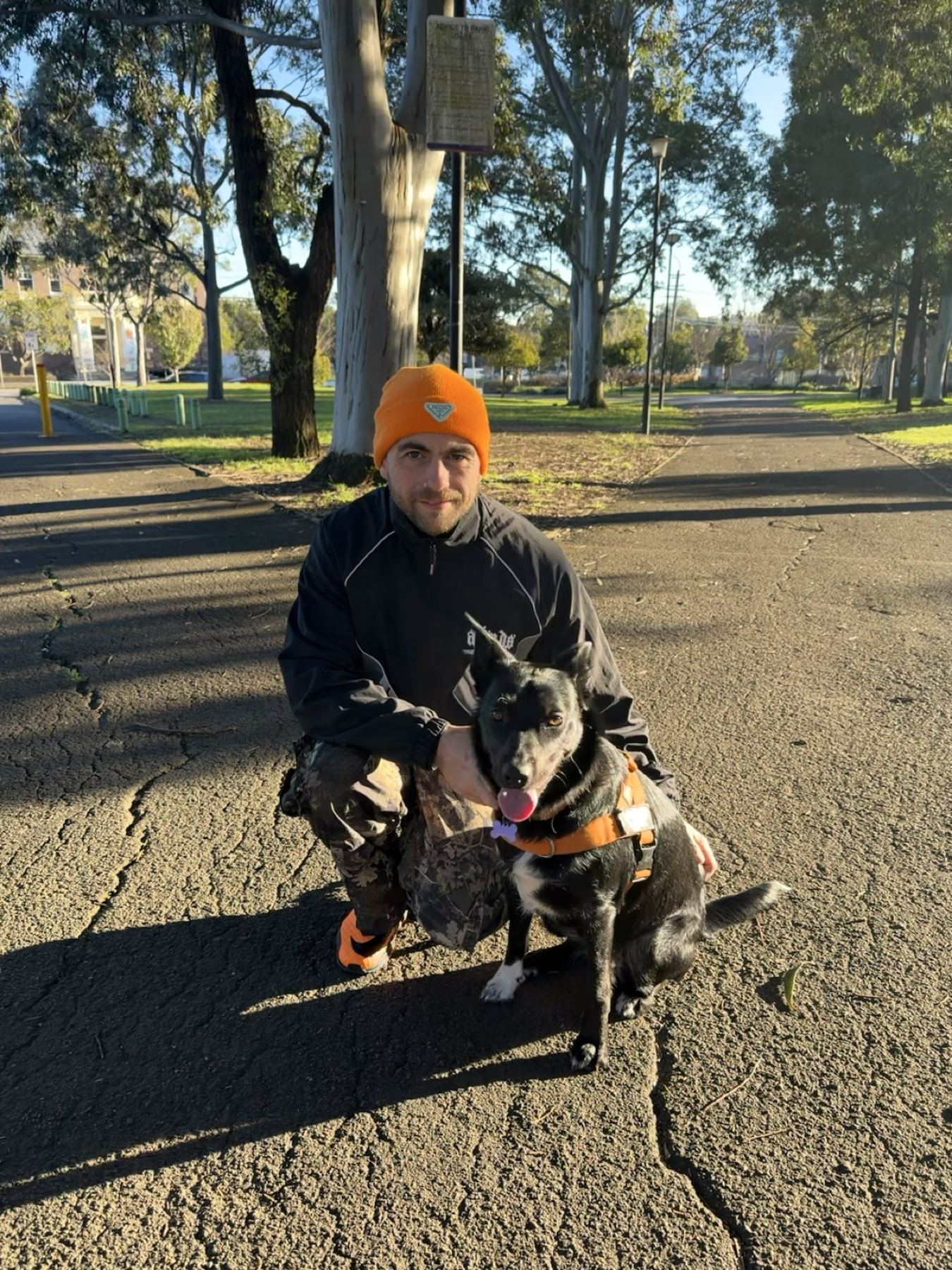 Jake with Rogue during training